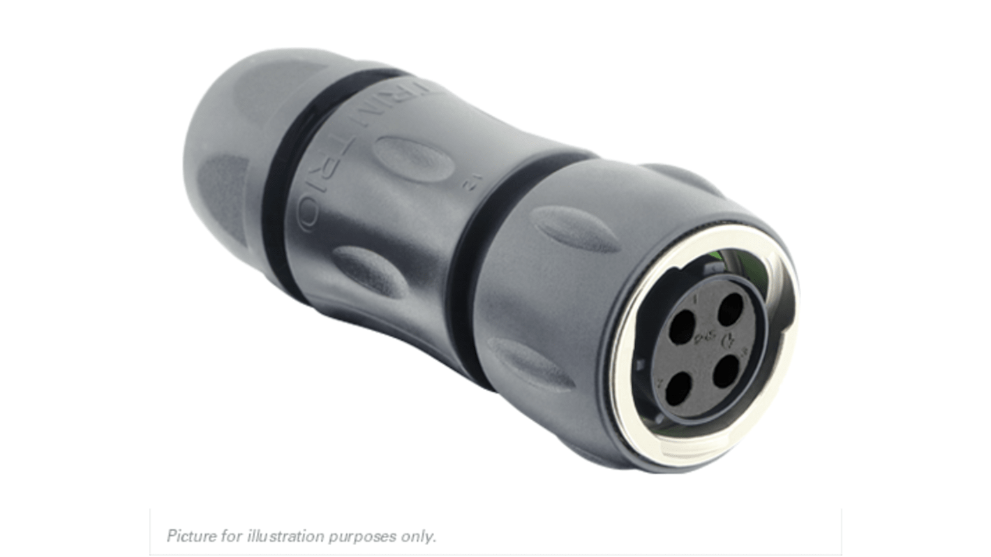 Conector circular Souriau Sunbank by Eaton macho serie UTGX de 4 vías, montaje aéreo, IP68, IP69K