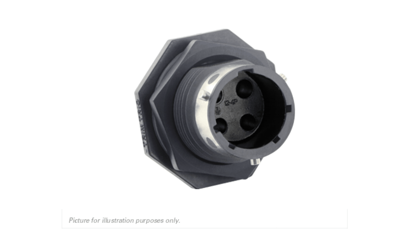 Souriau Sunbank by Eaton Circular Connector, 4 Contacts, Panel Mount, IP68, IP69K, UTGX Series