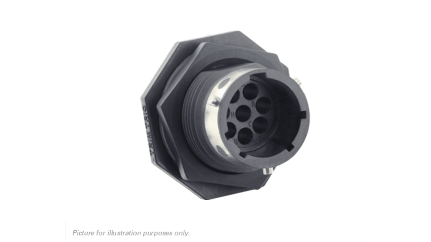 Souriau Sunbank by Eaton Circular Connector, 8 Contacts, Panel Mount, IP68, IP69K, UTGX Series