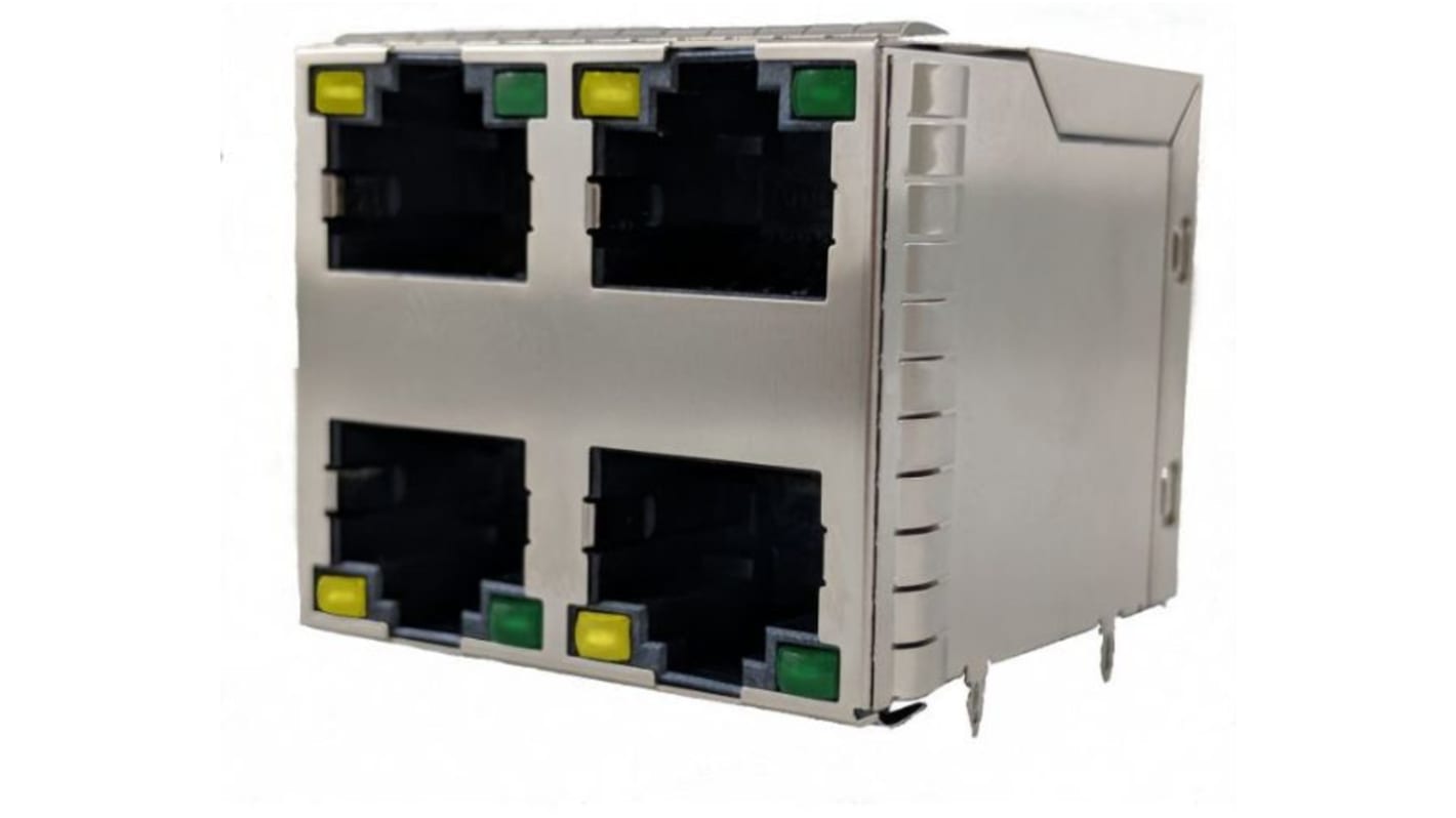 Amphenol RJ45 モジュラーコネクタ, メス, RJ45コネクタ, PCBマウント, Cat5e, RJE4W4887441 | RS