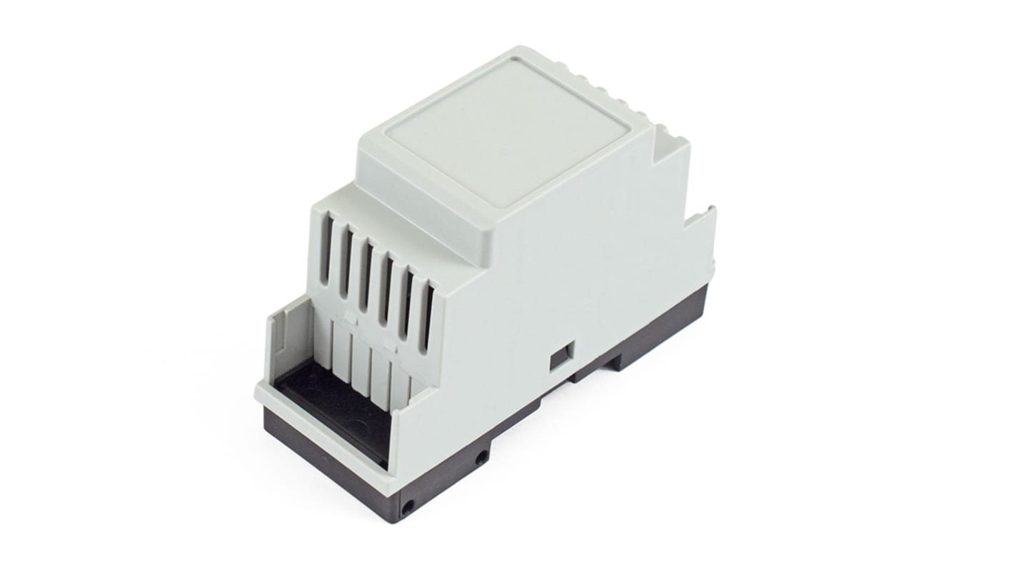 Hammond DIN Rail Enclosure Enclosure Type 1597 Series , 90 x 35 x 58mm, Polycarbonate DIN Rail Enclosure