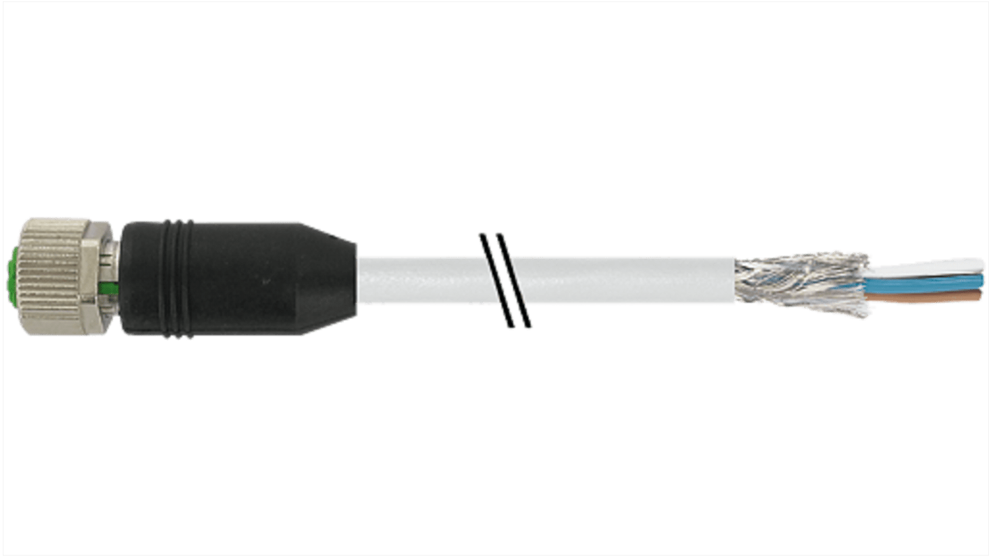 Murrelektronik Limited Straight Female 8 way M12 to Unterminated Sensor Actuator Cable, 5m