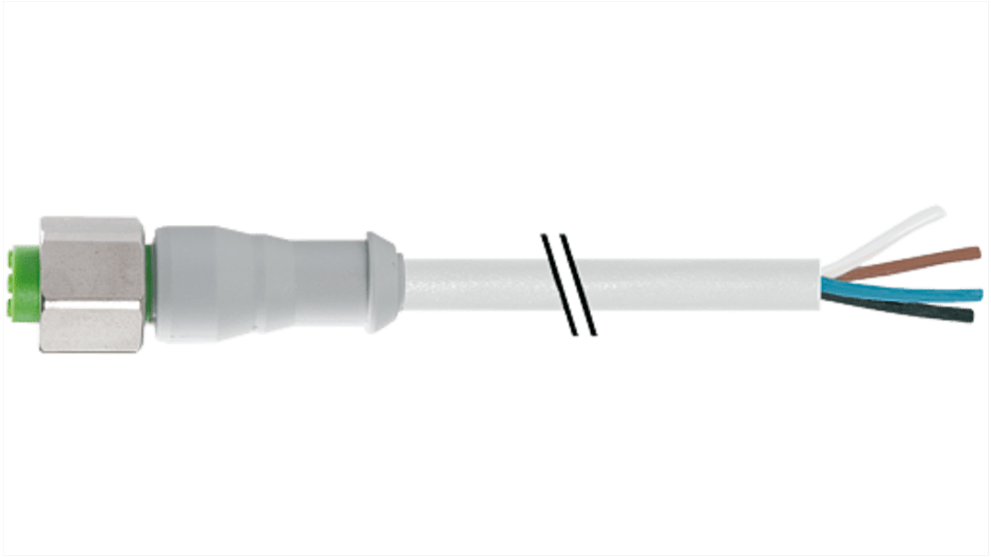 Murrelektronik Limited Straight Female 4 way M12 to Unterminated Sensor Actuator Cable, 5m