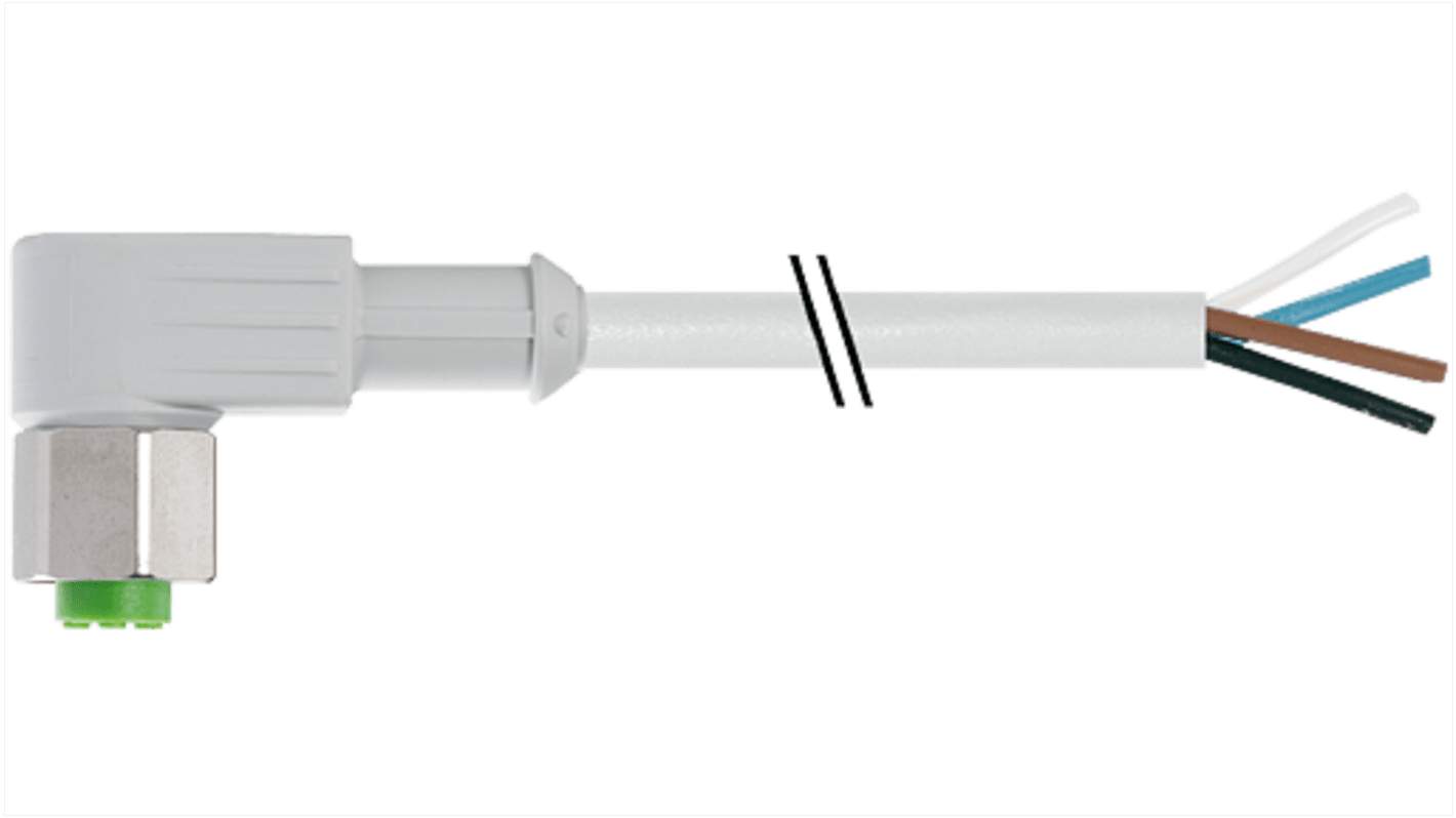 Murrelektronik Limited Right Angle Female 4 way M12 to Unterminated Sensor Actuator Cable, 5m