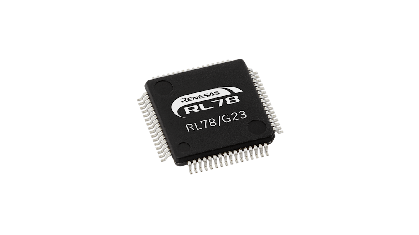 Renesas Electronics Mikrocontroller RL78/G23 RL78 16bit SMD 128 KB LFQFP 64-Pin 32MHz 16 KB RAM