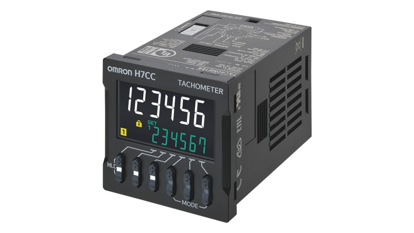 Omron Digital Counter, 6 Digit, 50 → 60Hz, 100 → 240 V ac