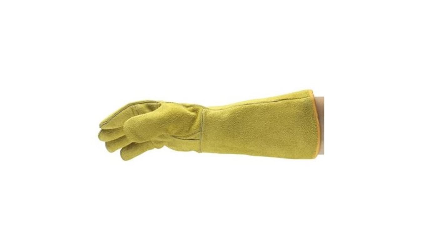 Ansell Yellow Leather  Gloves, Size 9