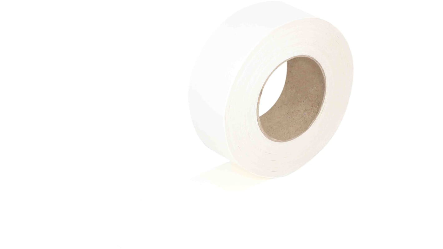 RS PRO White Double Sided Plastic Tape, 0.18mm Thick, 12 N/cm