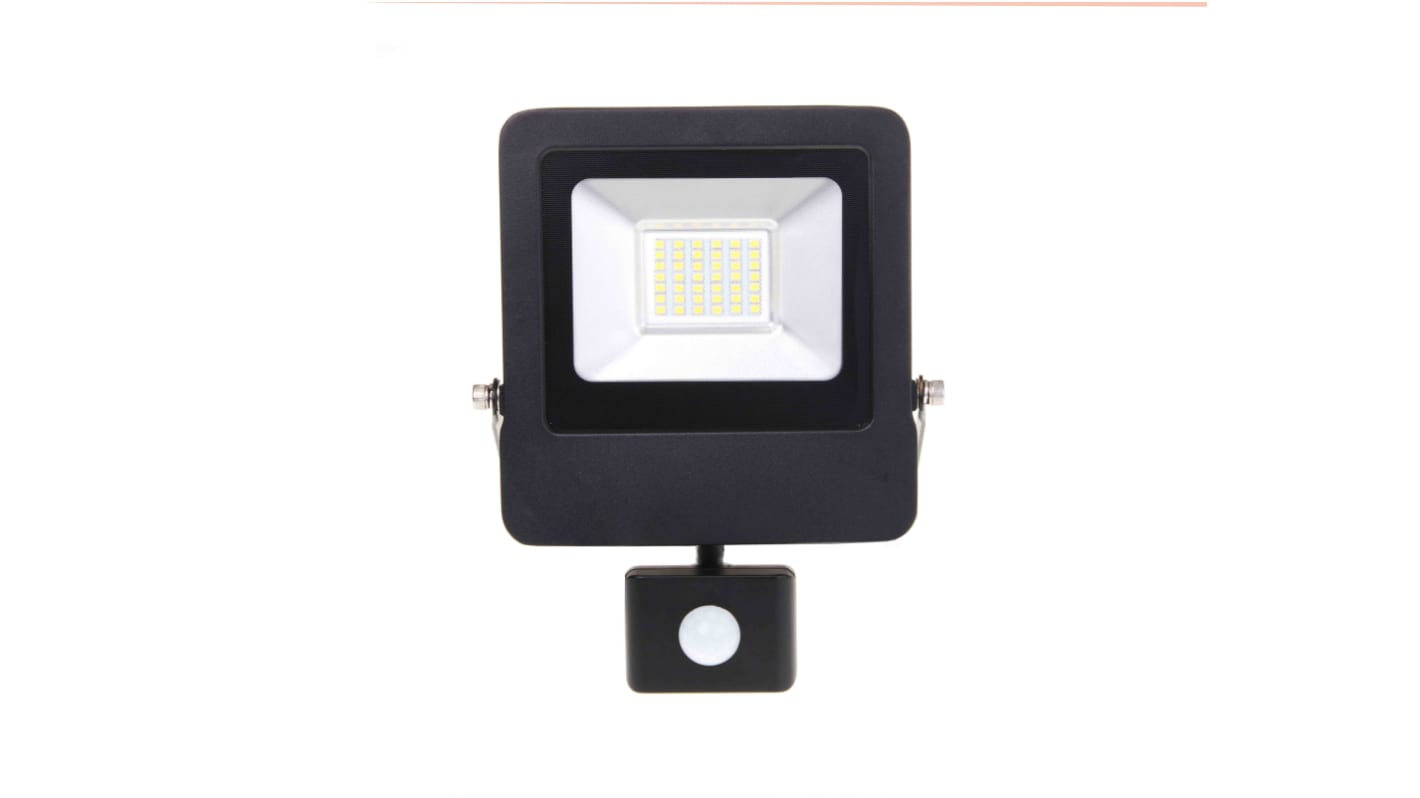 RS PRO, Security Floodlight, 28 LED, 20 W, 1800 lm, IP65 PIR, 220 → 240 V ac