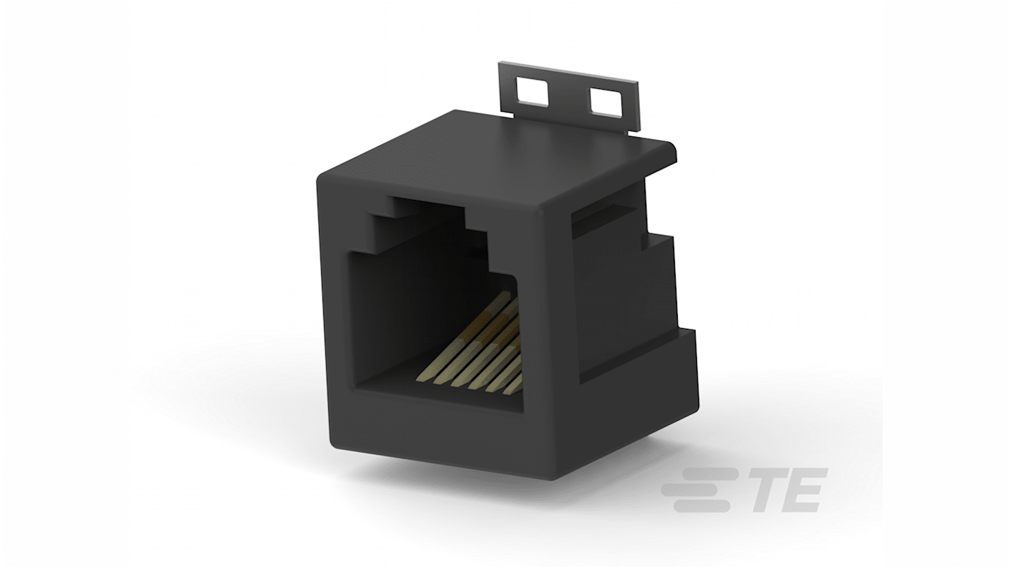 TE Connectivity 1-338086 RJ25-Steckverbinder Buchse, 1 x 1-Port 6-polig PCB