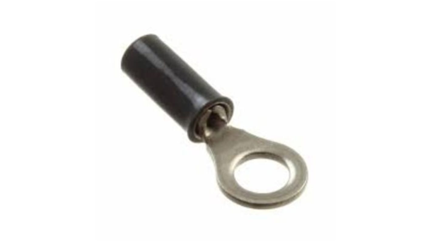 TE Connectivity, STRATO-THERM Insulated Ring Terminal, #8, M4 Stud Size, Grey