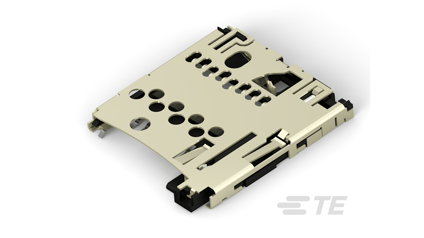 Conector para tarjeta SD MicroSD TE Connectivity de 8 contactos, paso 1.1mm, 1 fila