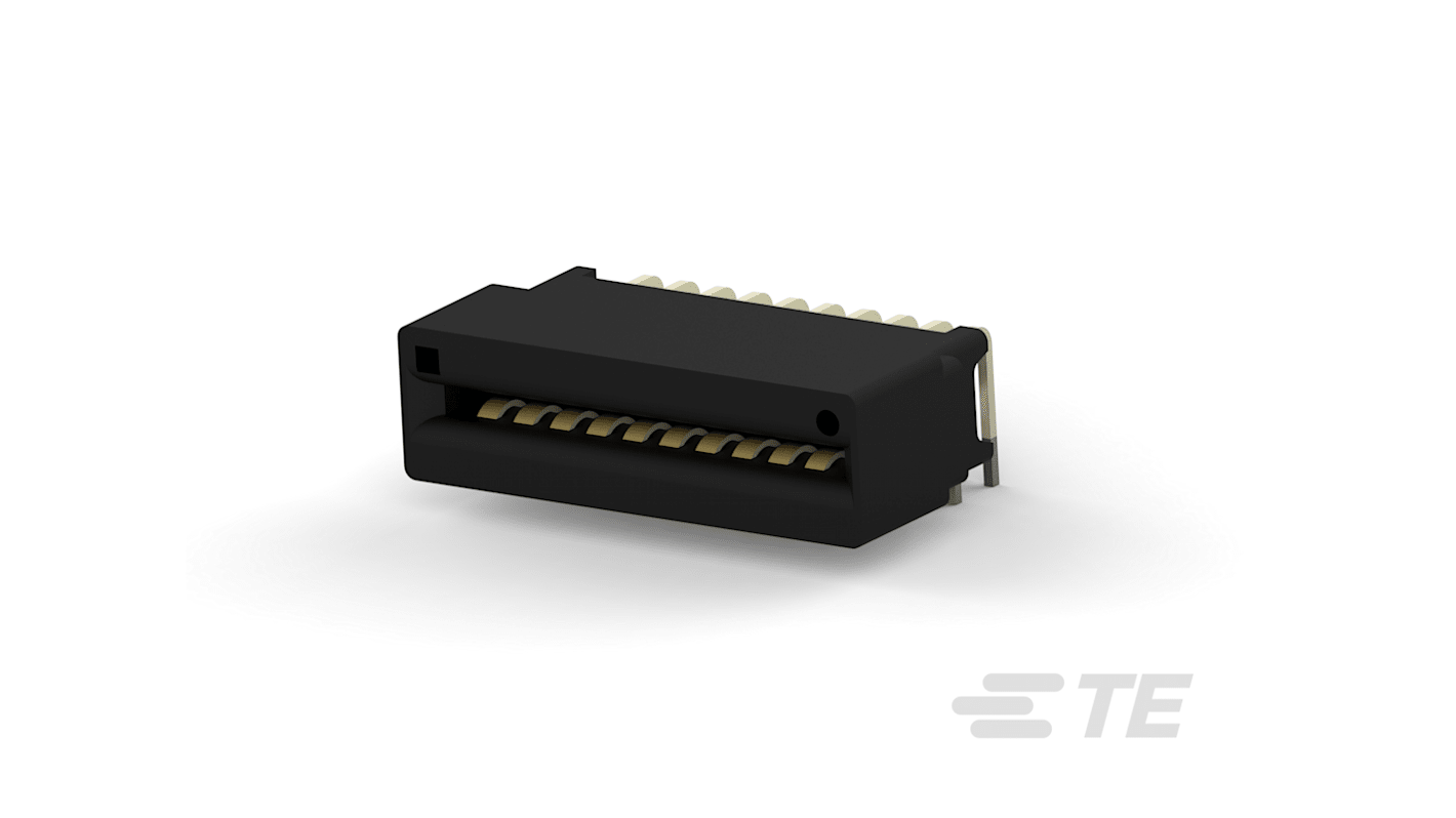 TE Connectivity Kantensteckverbinder, 2.54mm, 20-polig, 1-reihig, gewinkelt, Buchse, PCB