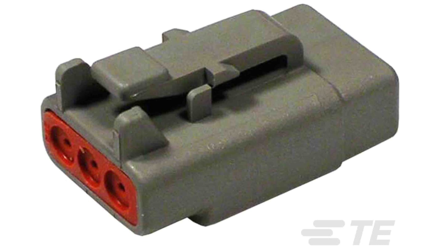 Conector de automoción TE Connectivity DTM Hembra de 3 vías en 1 fila, 7.5A