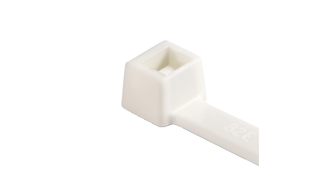 HellermannTyton Cable Tie, Releasable, 203.2mm x 2.5 mm, White