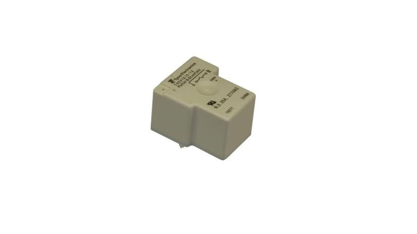 TE Connectivity PCB Mount Power Relay, 12V dc Coil, 35A Switching Current, SPST