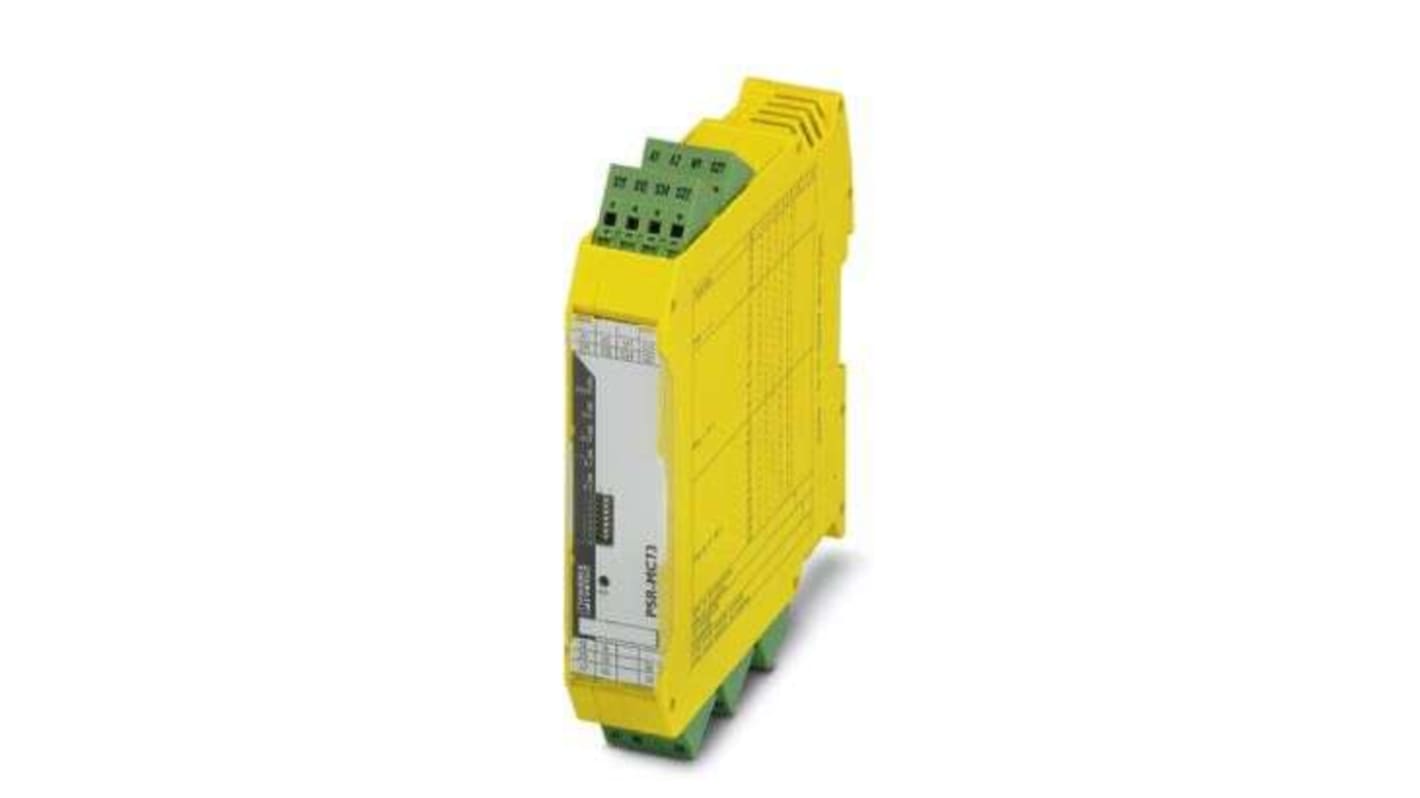 Phoenix Contact Single/Dual-Channel Emergency Stop Safety Relay, 24V dc, 5 Safety Contacts