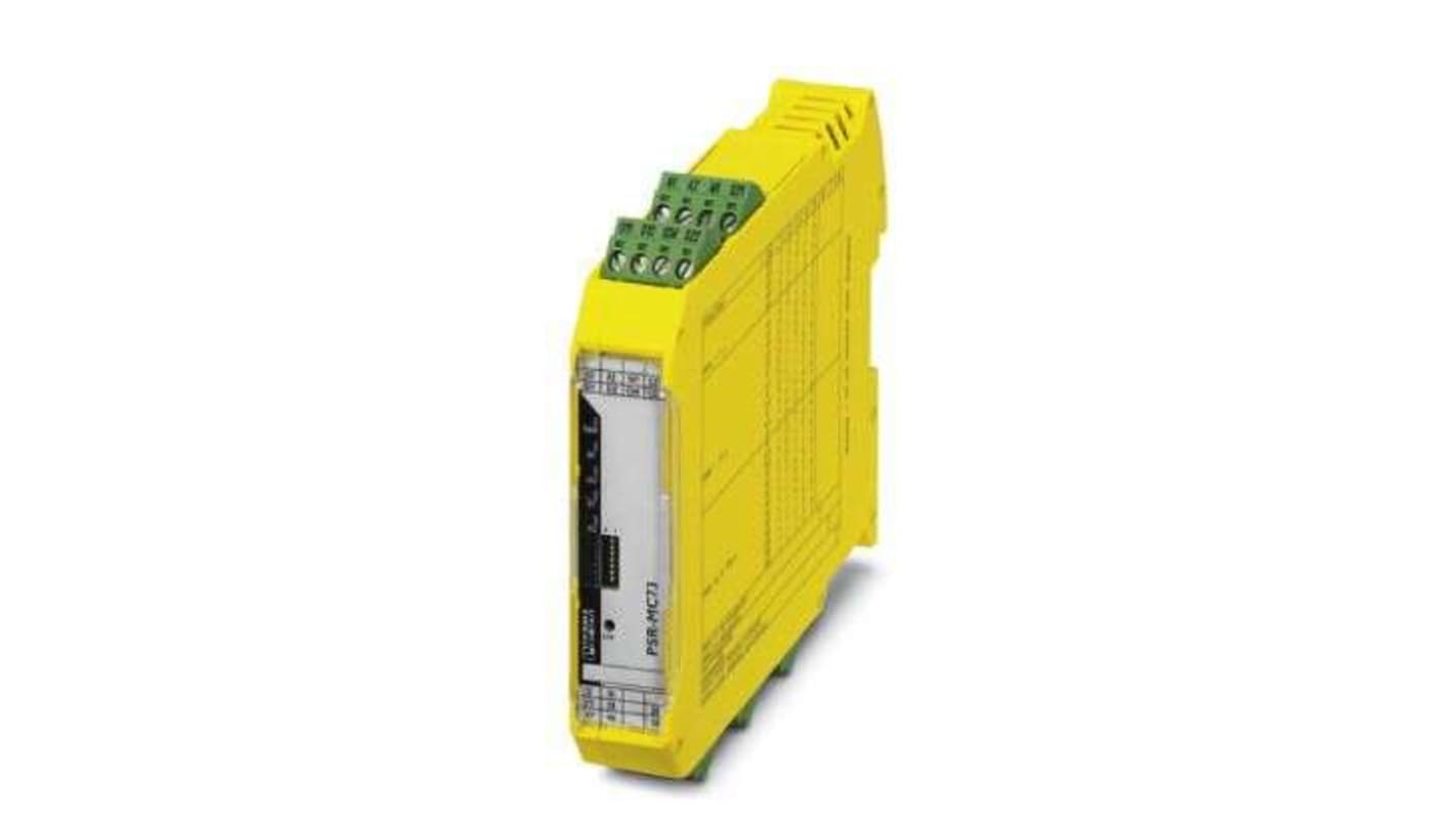 1015533 Phoenix Contact Emergency Stop Safety Relay, 24V dc, 5 Safety