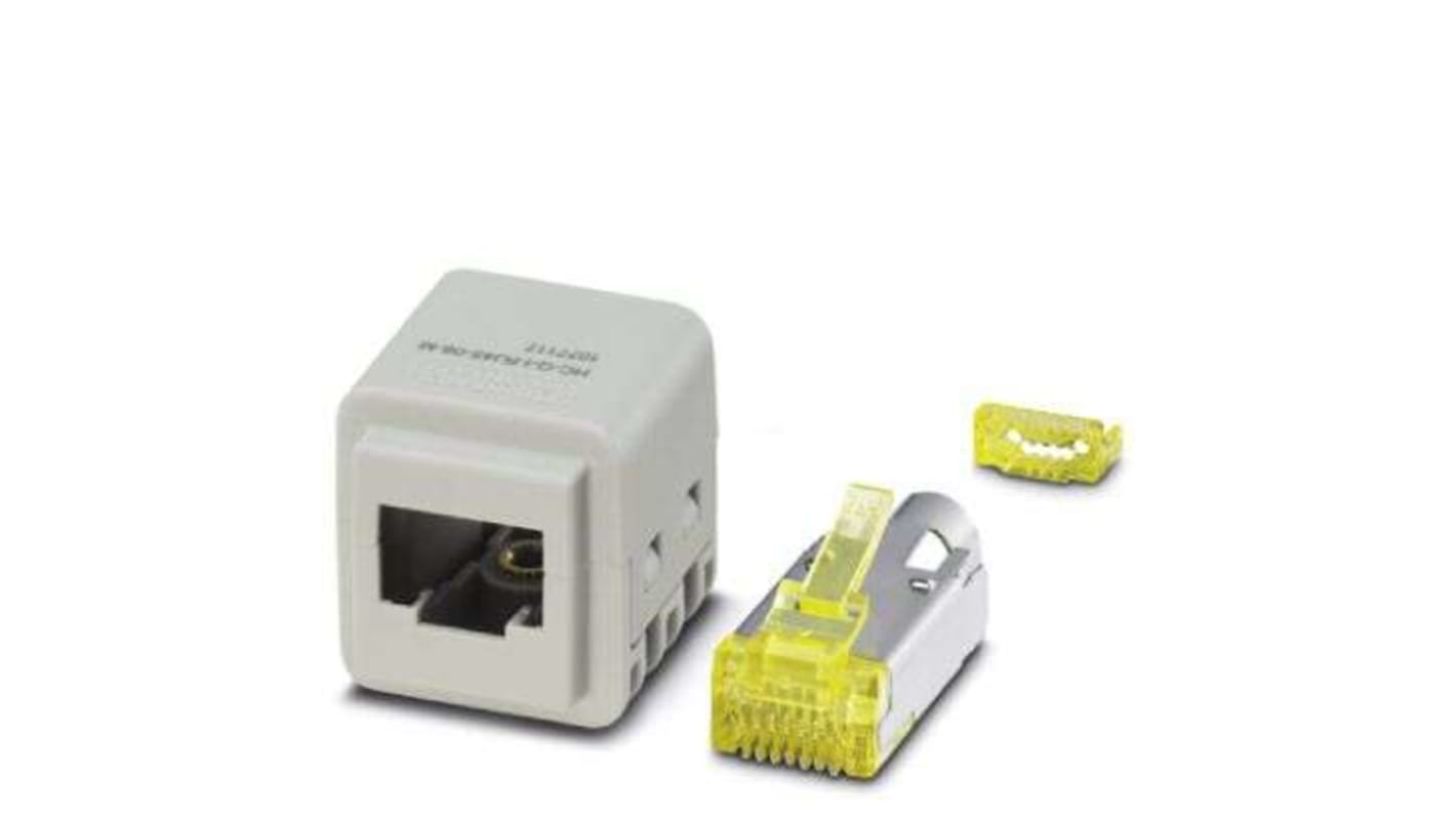 Inserto de conector de potencia Phoenix Contact, serie HC-Q-I-RJ45-08-M, para usar con Encastre de contacto RJ45