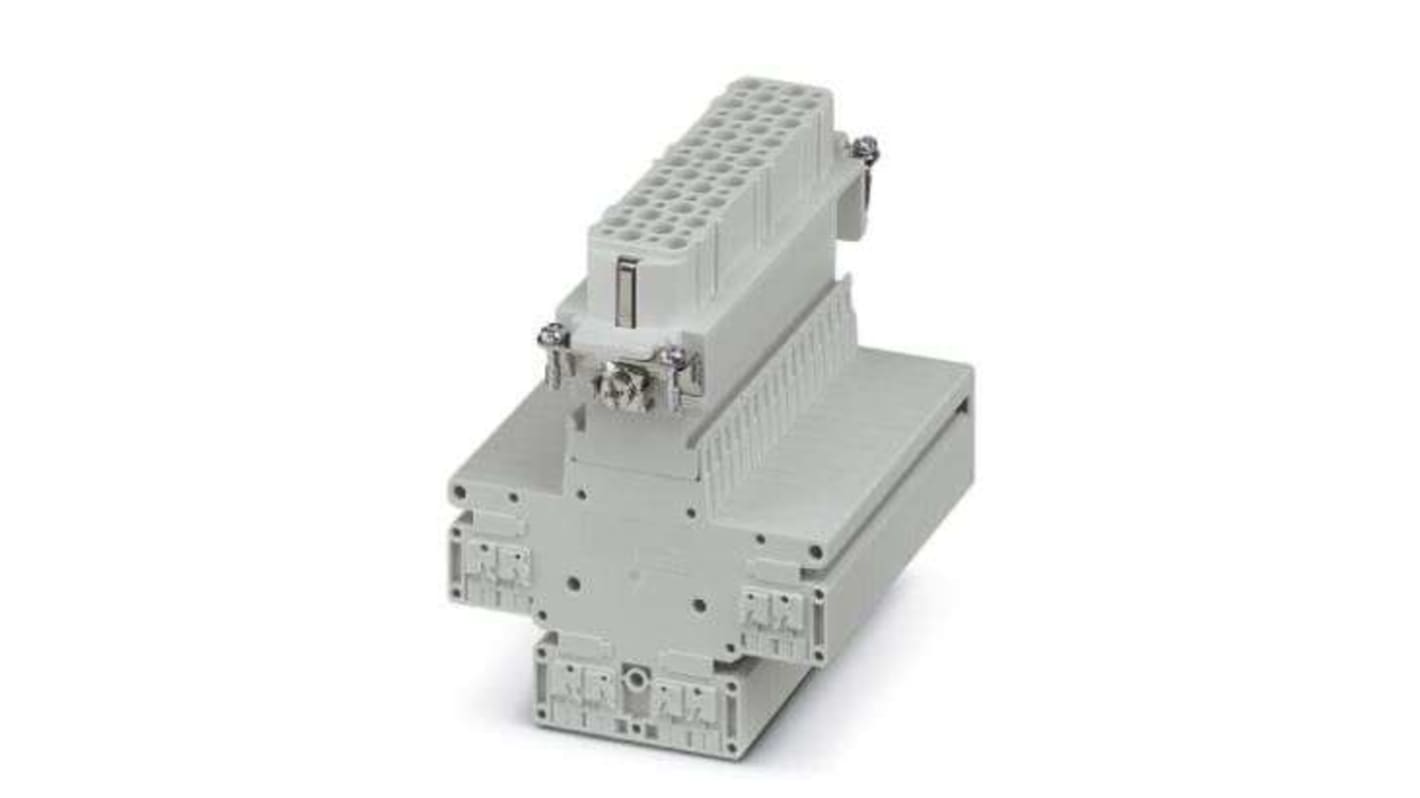 Phoenix Contact HEAVYCON Series HC-D64-PTT-F Terminal Block Connector, 64-Way, 10A, 20 → 16 AWG Wire, Push In