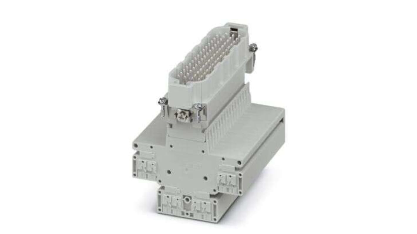 Phoenix Contact HEAVYCON Series HC-D64-PTT-M Terminal Block Connector, 64-Way, 10A, 20 → 16 AWG Wire, Push In