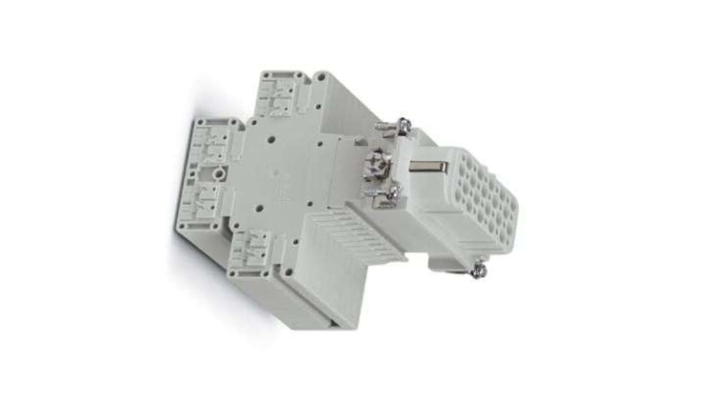 Phoenix Contact HEAVYCON Series HC-D40-PTT-F Terminal Block Connector, 40-Way, 10A, 20 → 16 AWG Wire, Push In