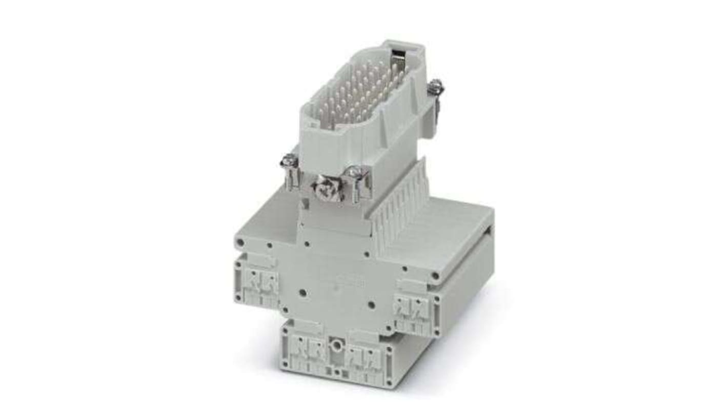 Phoenix Contact HEAVYCON Series HC-D40-PTT-M Terminal Block Connector, 40-Way, 10A, 20 → 16 AWG Wire, Push In