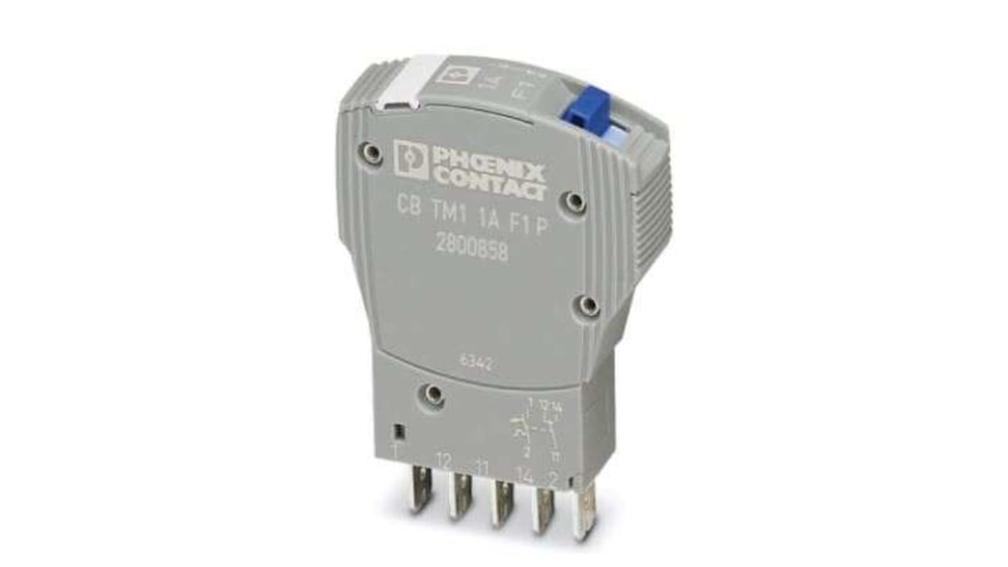 Phoenix Contact Thermal Circuit Breaker - CB TM1 Single Pole 50V dc Voltage Rating, 1A Current Rating