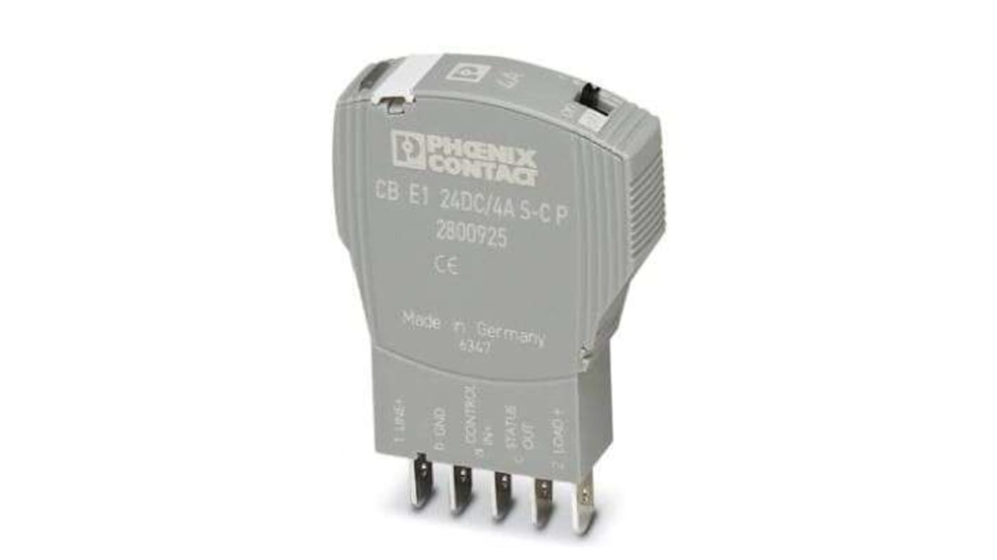 Interruptor automático electrónico Phoenix Contact 2800925, 4A, Elemento de montaje en base 24V CB E1