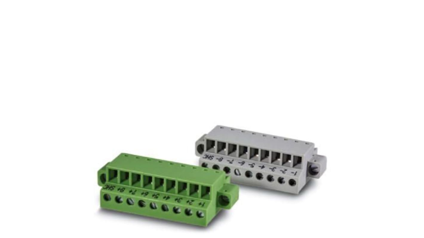 Phoenix Contact 9 Way Pluggable Terminal Block, Plug Kit, Surface Mount