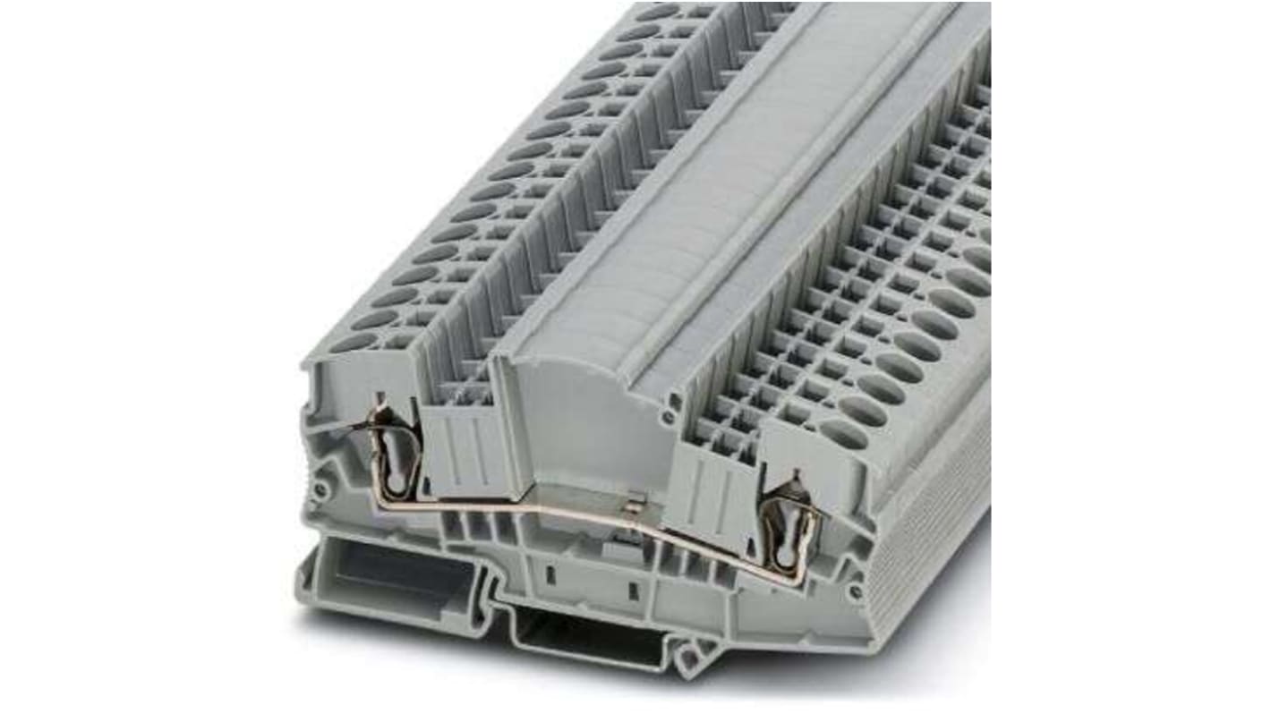 Phoenix Contact STMED 6 Series Grey Feed Through Terminal Block, 10mm², Spring Cage Termination