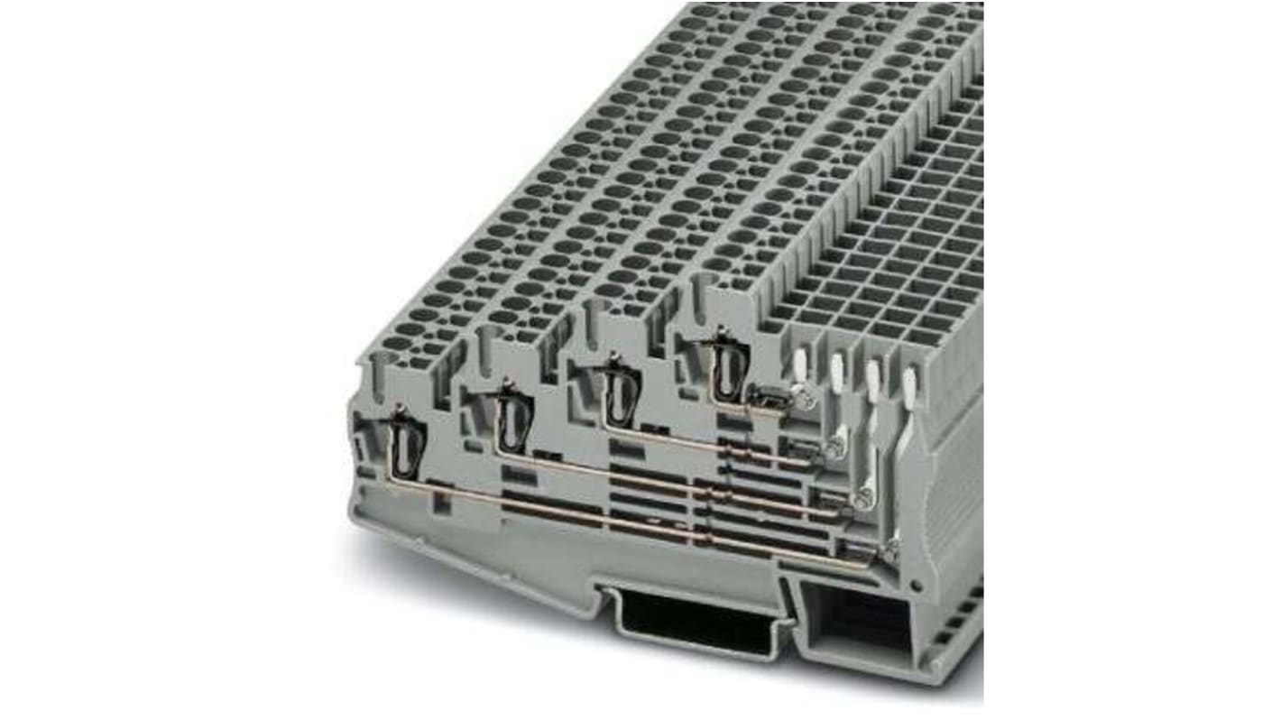 Phoenix Contact 5-4L/1P, ST 2 Series Grey Multi Level Terminal Block, 4mm², Plug In Termination