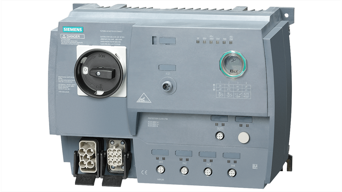 3RK13156LS411AA0 Siemens Motor Starter, 5.5 kW, 400 V ac, 3 Phase
