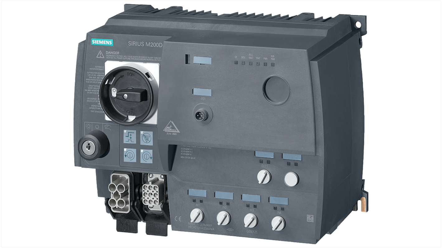 Siemens M200D Motorstarter 3-phasig 0,75 kW, 400 V ac / 2 A