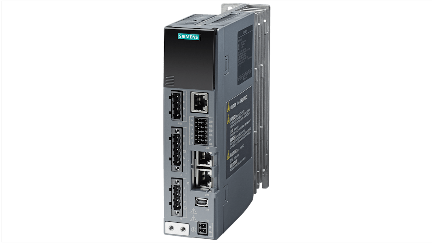 Variador de frecuencia Siemens serie 6SL3210, 0,2 kW, 240 V ac, 3 fases, 2,7 A, 66Hz, IP20, PROFINET