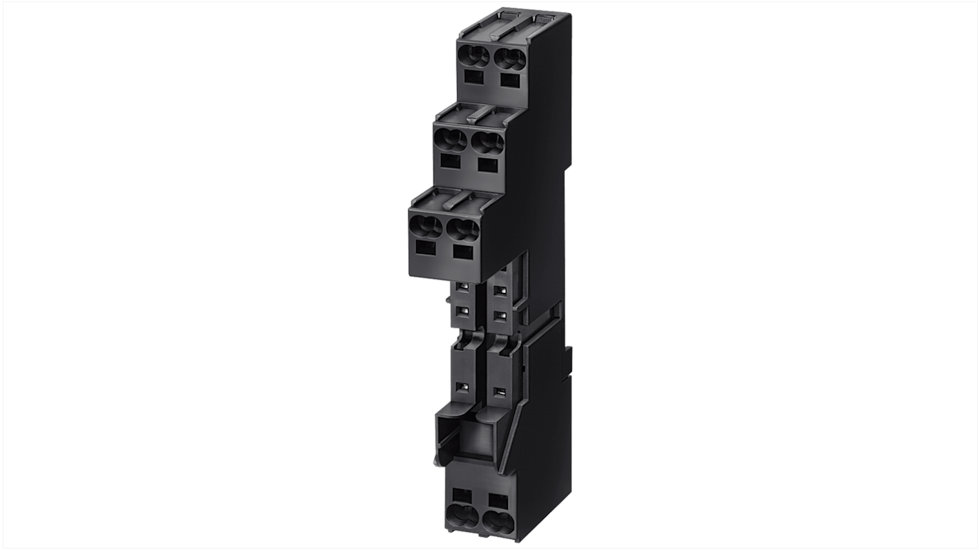 Siemens LZS Snap-On Rail Mount Relay Socket, for use with RT Relay