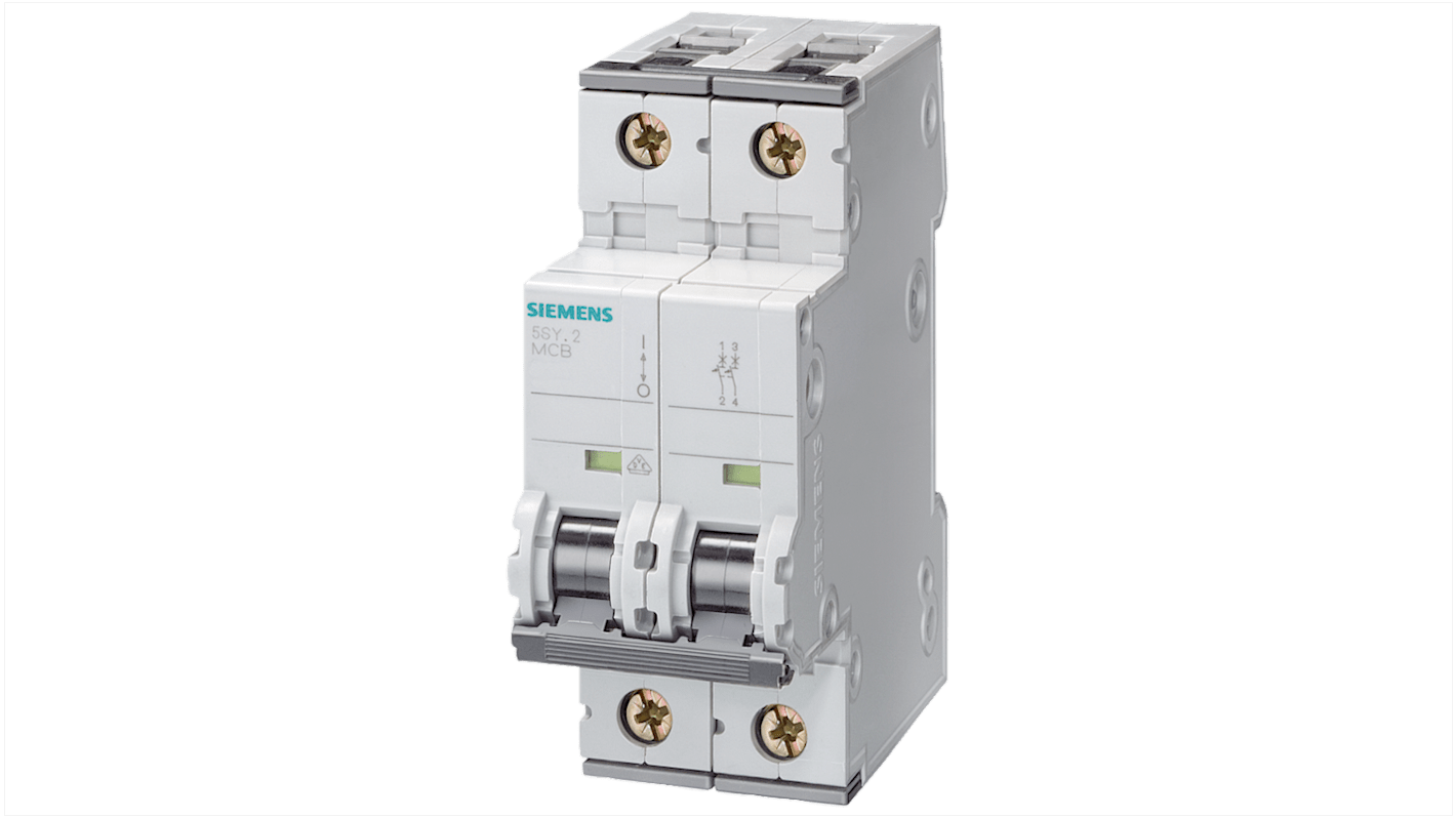 Siemens 5SY4 MCB Leitungsschutzschalter Typ A, Pol 1P+N 1.6A, Abschaltvermögen 5 kA SENTRON DIN-Schienen-Montage