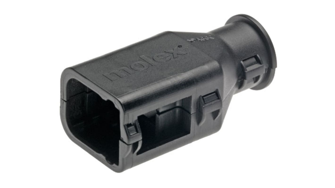 Carcasa para conector de automoción Molex serie MX150 de color Negro