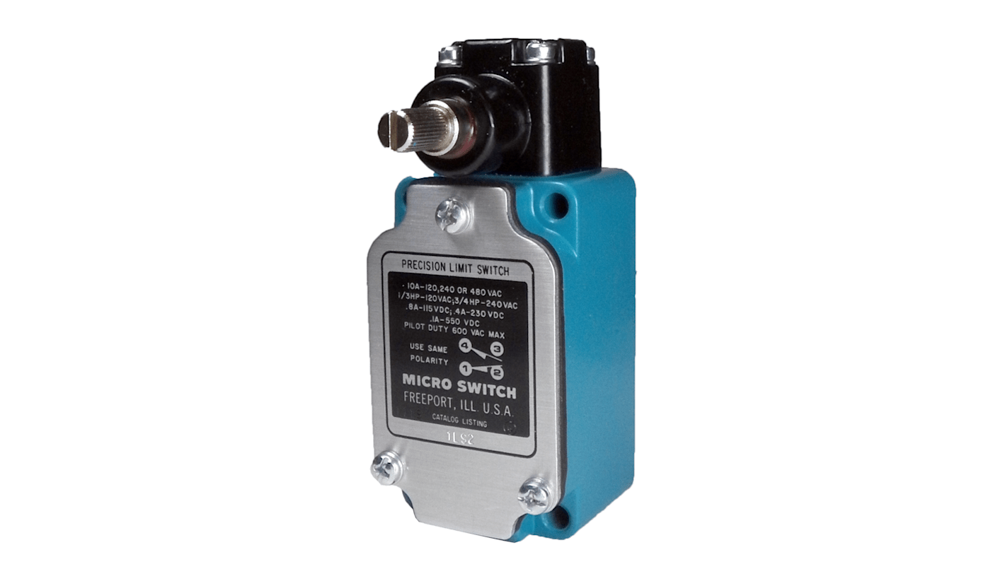 Honeywell Roller Lever Limit Switch, 1NC/1NO, IP67, SPDT, Die Cast Zinc Housing, 480V ac ac Max, 10A Max