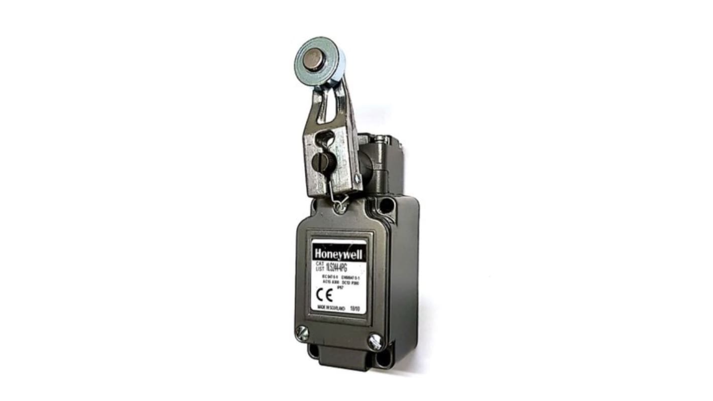 Honeywell Roller Lever Limit Switch, 1NC/1NO, IP67, SPDT, Die Cast Zinc Housing, 480V ac ac Max, 10A Max