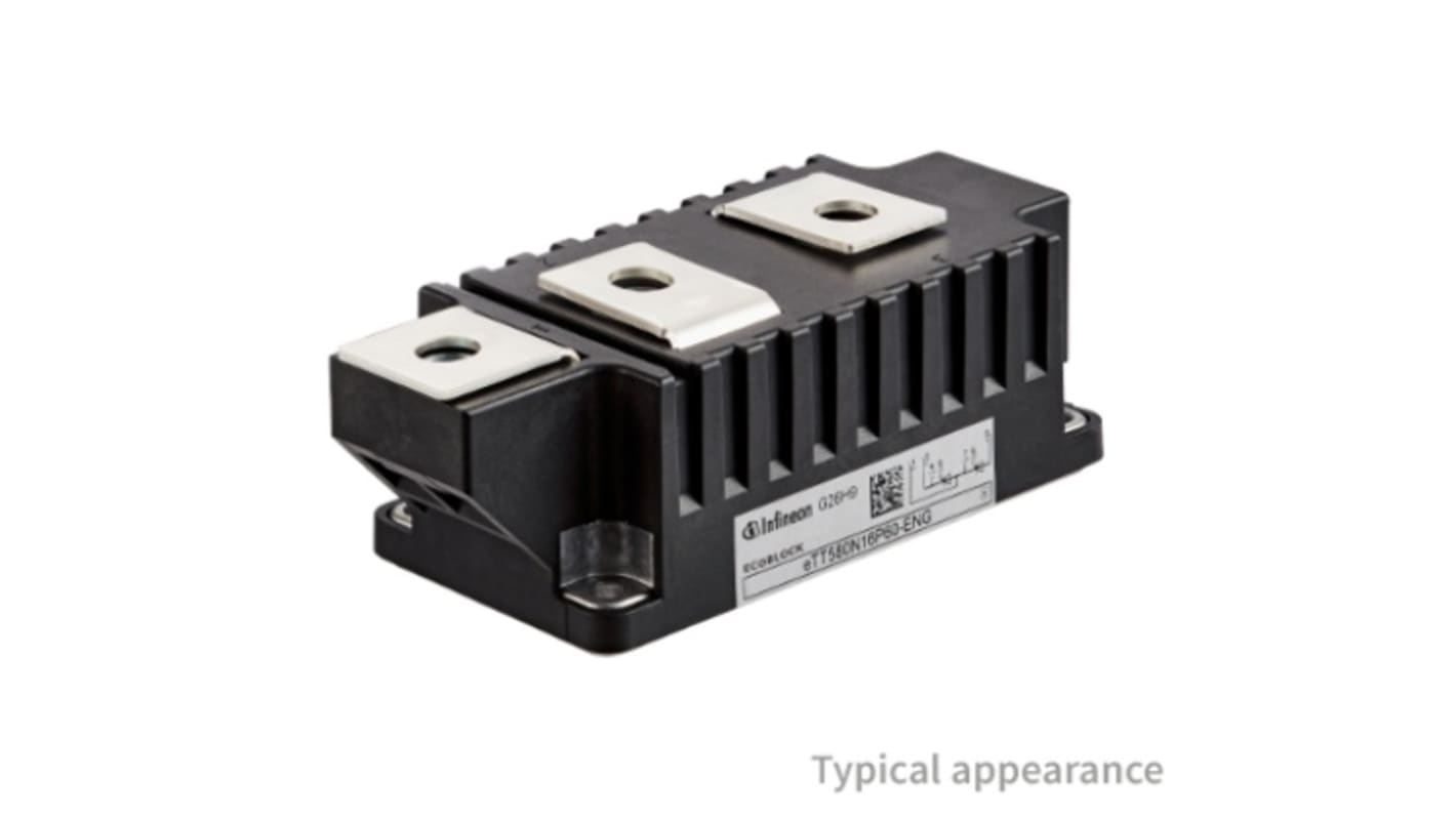 Modulo tiristore Diodo Infineon, 7 Pin, 542A, 2200V