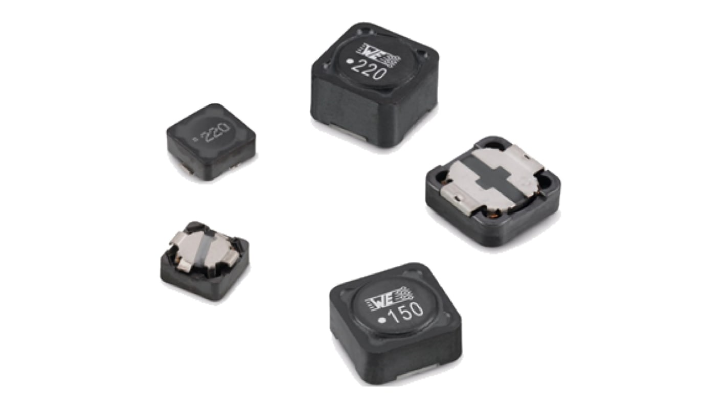 AEC-Q200 Grade 1 Inductor de montaje en superficie bobinado Wurth, 22 μH, 30%, apantallado, 10.2A Idc, Serie WE-PD SMT