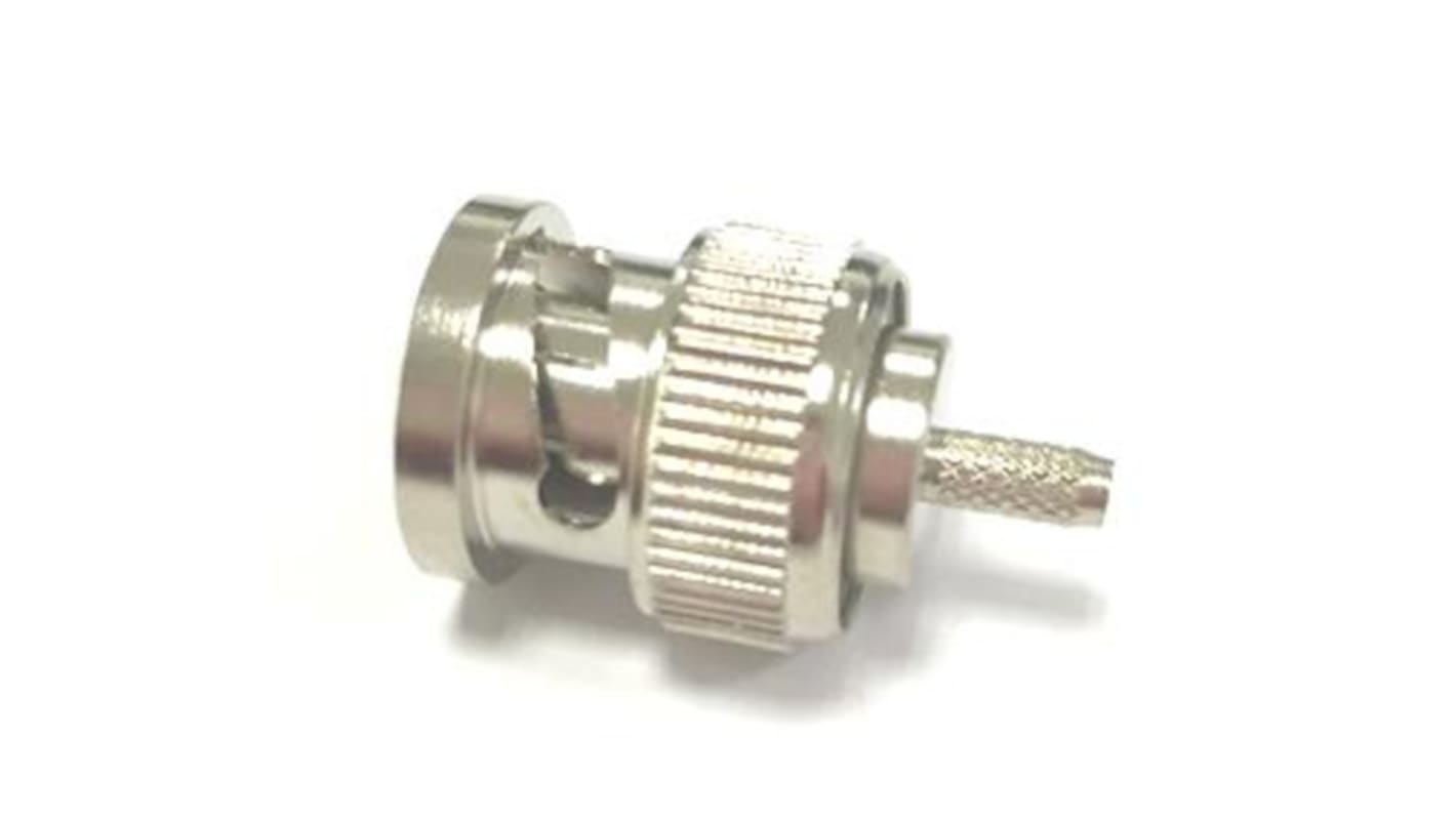 RS PRO Stecker Koaxialsteckverbinder BNC-Steckverbinder, Kabelmontage, Crimp-Anschluss, für Koaxial-Kabel, 50Ω, Gerade