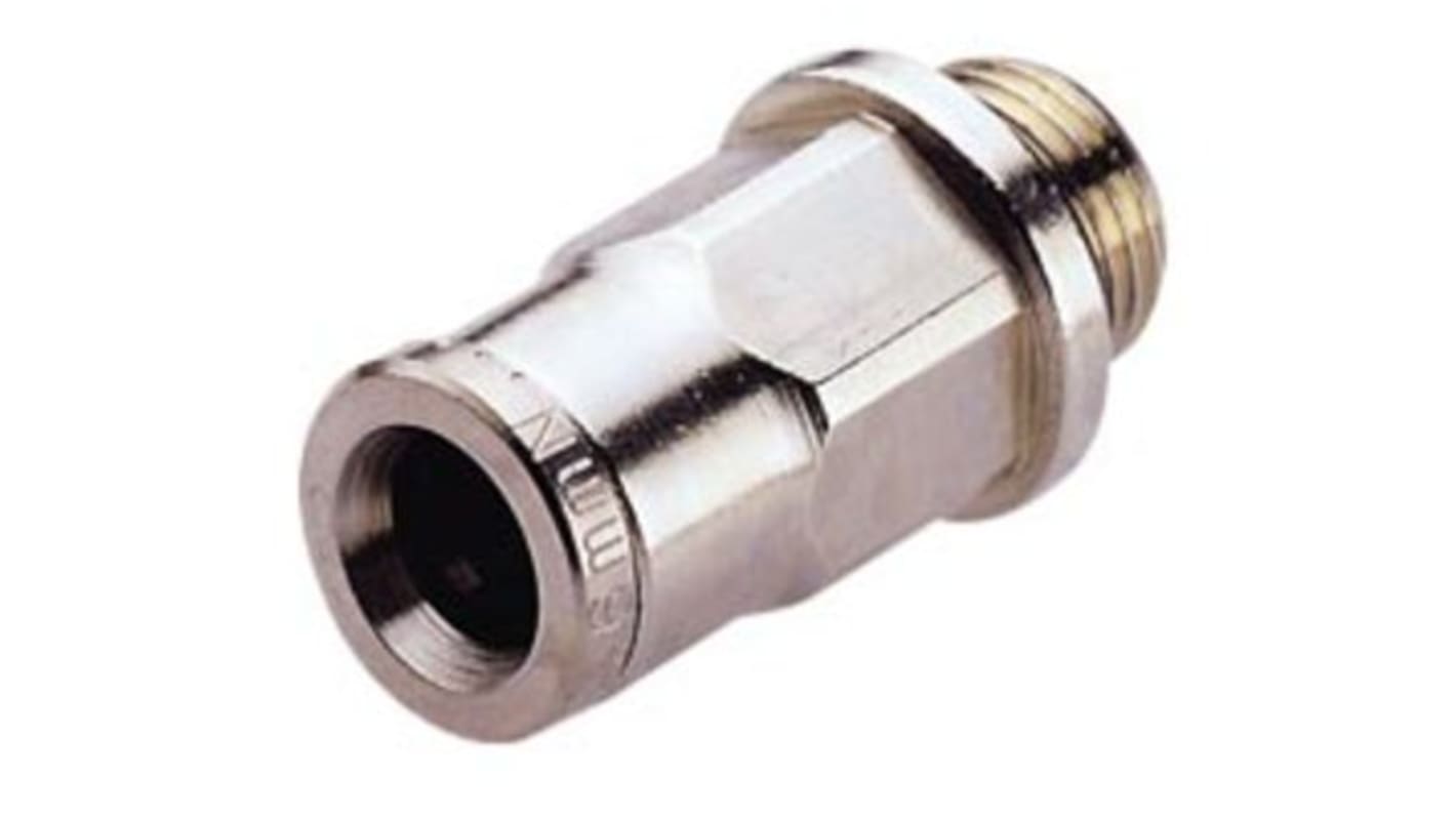 Norgren, G 3/8 Male to Push In 8 mm, Threaded-to-Tube Connection Style