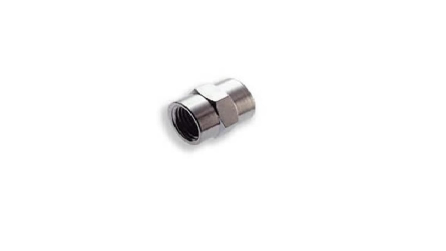 Norgren 16 Series Straight Threaded Adaptor, G 1/4 Female to G 1/4 Female, Threaded Connection Style