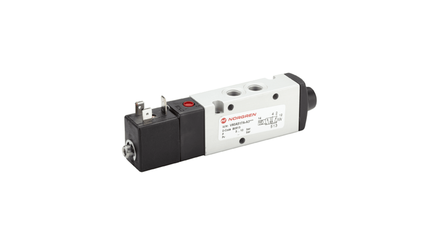 Norgren Pneumatic Solenoid Valve - Solenoid/Spring V60 Series