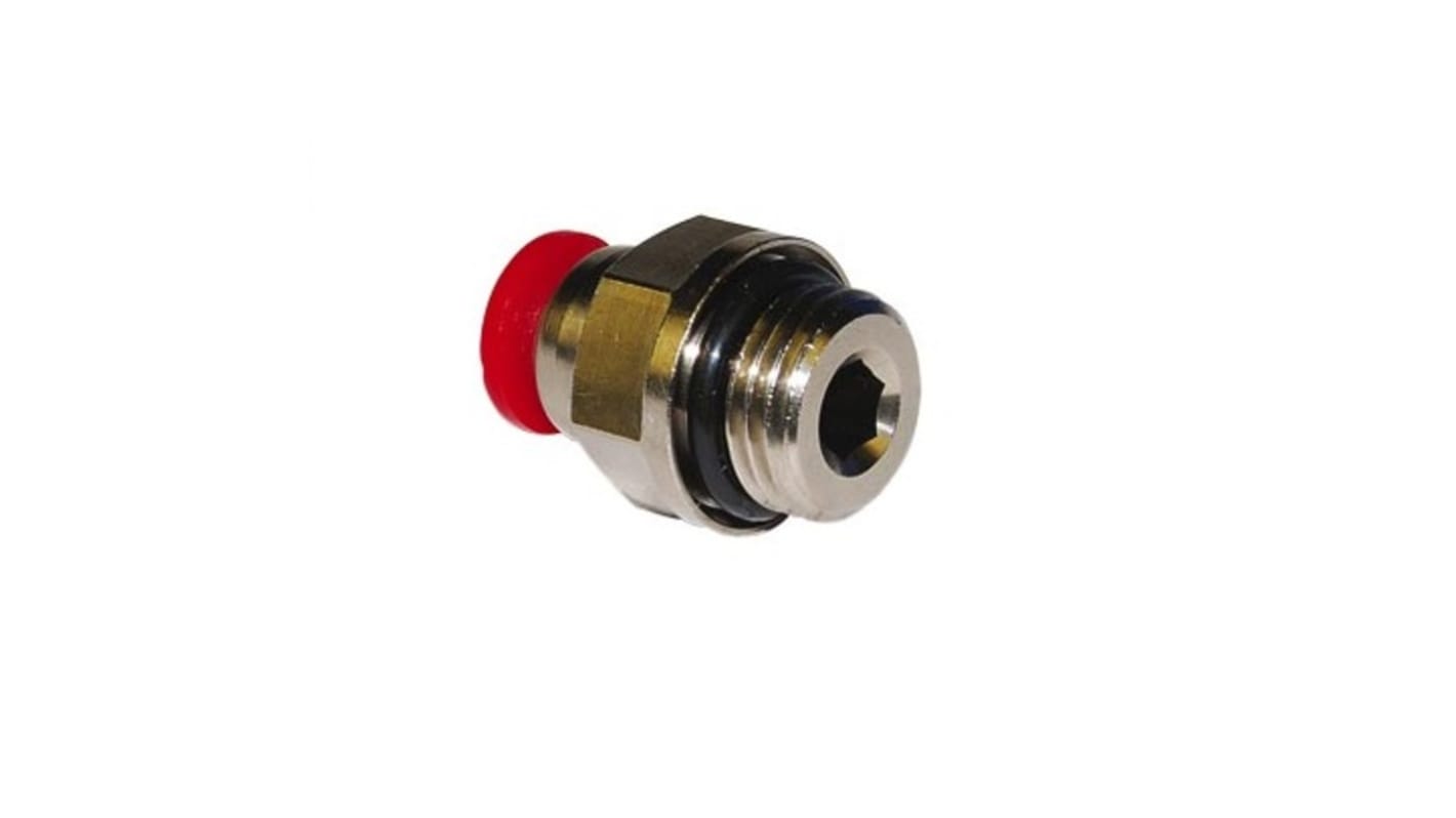 Norgren, G 3/8 Male to Push In 12 mm, Threaded-to-Tube Connection Style