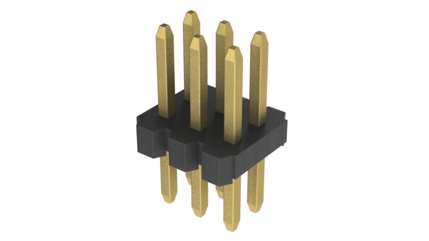 File di contatti PCB Amphenol Communications Solutions, 6 vie, 2 file, passo 1.27mm