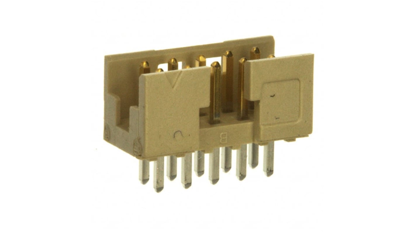Konektor PCB, řada: Minitek, počet kontaktů: 10, počet řad: 2, rozteč: 2.0mm, orientace těla: Svislý, Průchozí otvor,