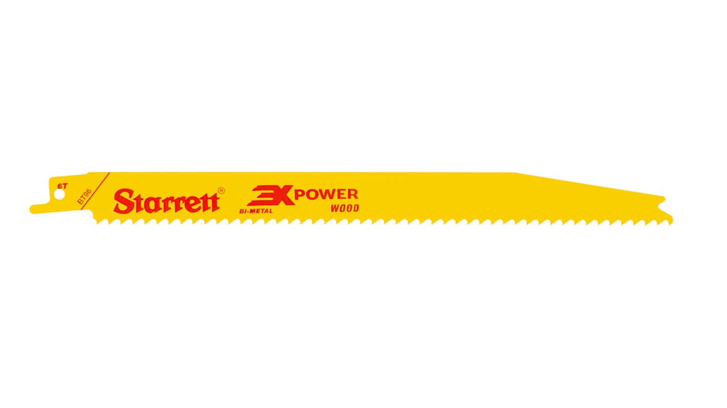 Lame de scie sabre Starrett, Longueur de coupe 228mm pour Bois X 5